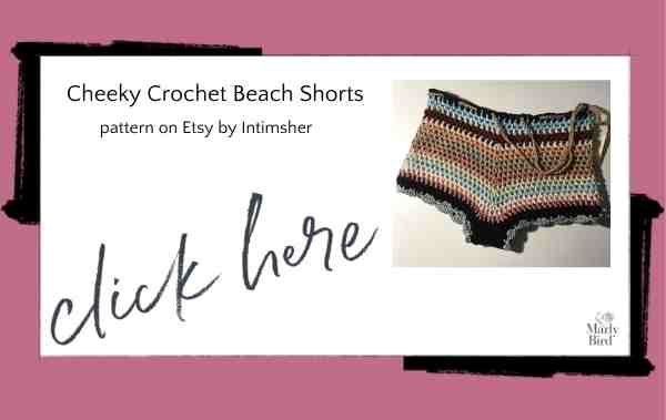 cheeky crochet beach shorts