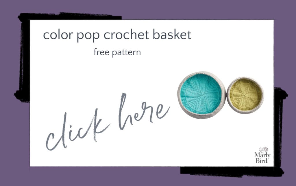 Color Pop Crochet Basket Free Crochet Pattern