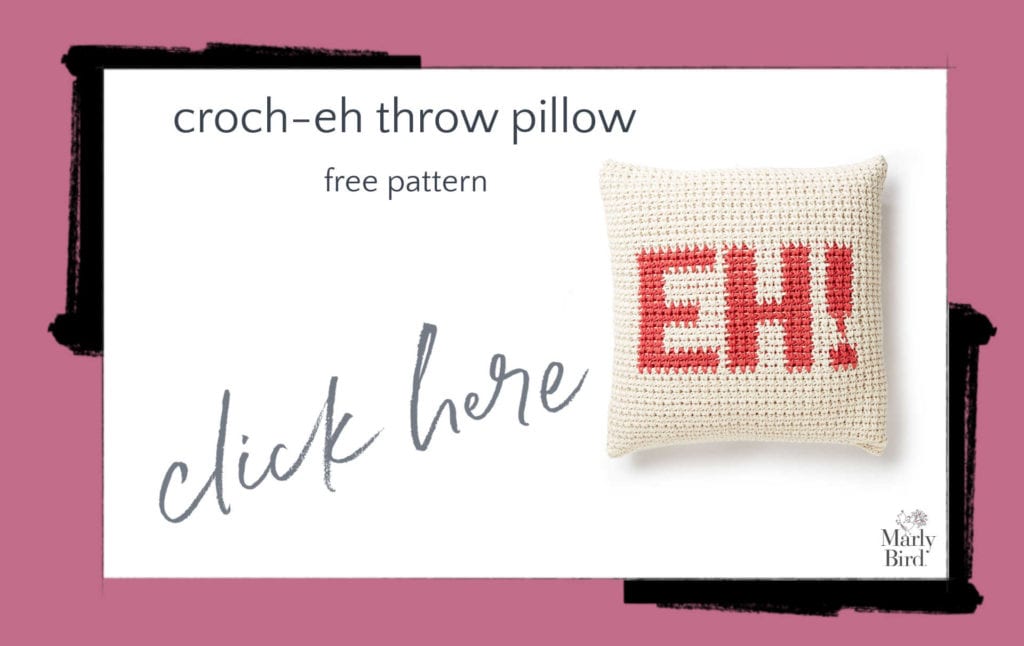 Croch-eh Throw Pillow Free Crochet Pattern