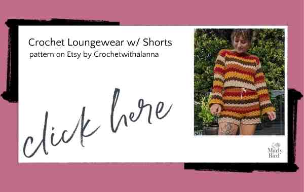 Crochet loungewear pattern. -shorts and sweater set