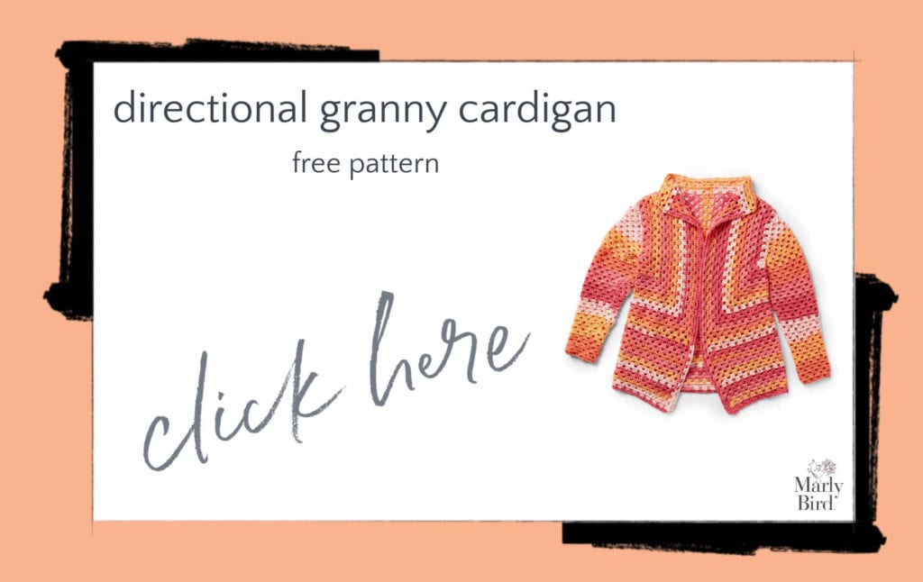 Directional Granny Cardigan Free Crochet Pattern