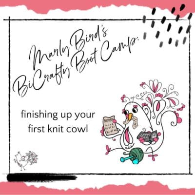 It’s Time To Complete Your BiCrafty Boot Camp First Knit Cowl! (Knitting Lessons for Crocheters, Lesson 10)