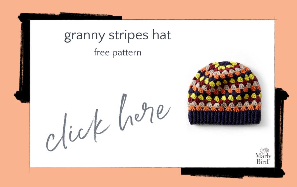 Granny Stripes Hat Free Crochet Pattern