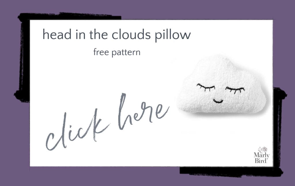 Head in the Clouds Knit Pillow Free Knitting Pattern