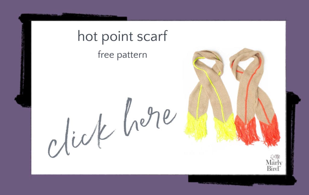 Hot Point Scarf Free Knitting Pattern