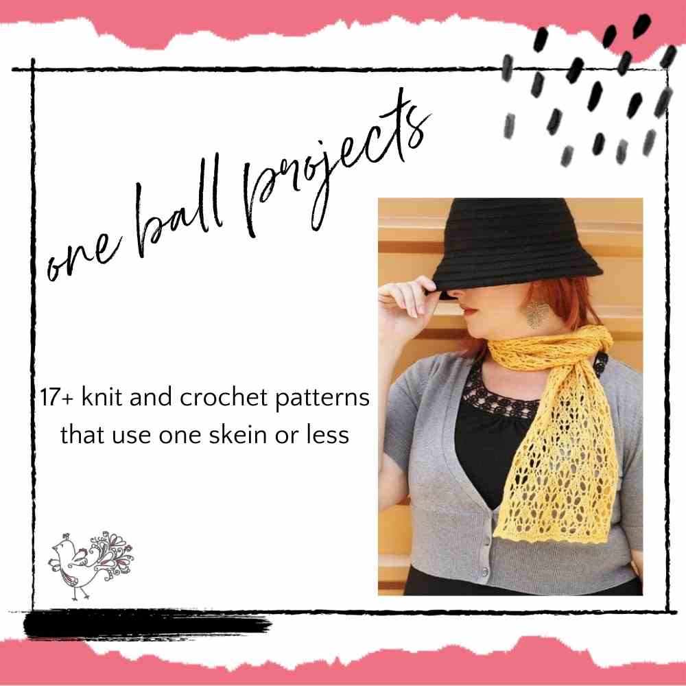 knit and crochet one ball projects