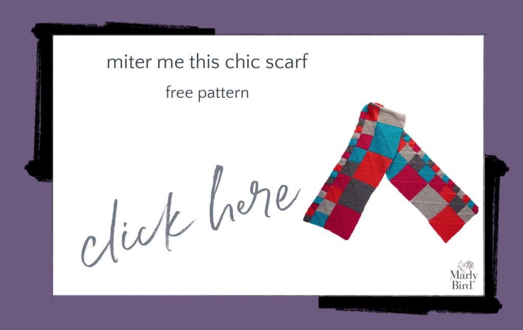 Miter Me This Chic Scarf Free Knitting Pattern