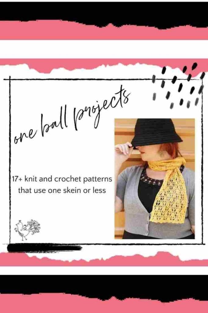 one ball crochet and knitting patterns