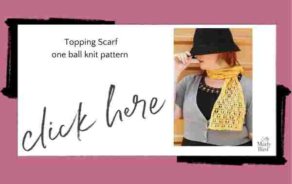 Topping Scarf one ball knit pattern