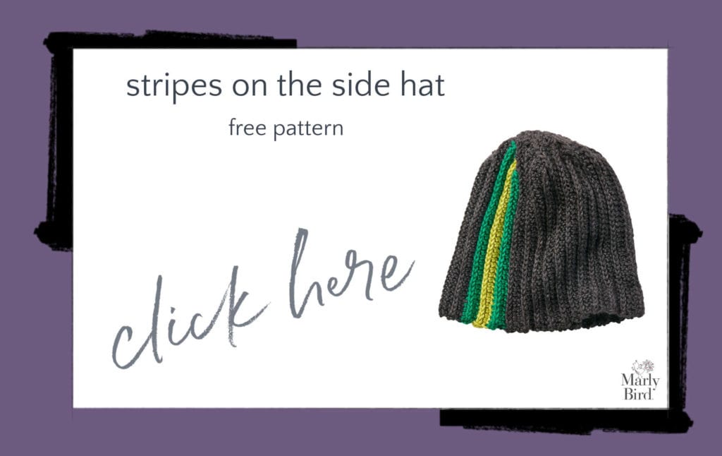 Stripes on the Side Hat Free Crochet Pattern