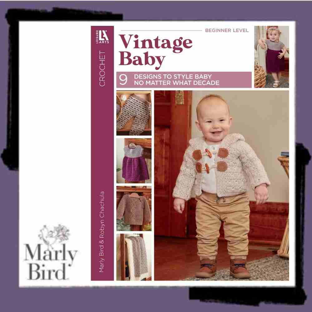 vintage crochet baby book by marly bird