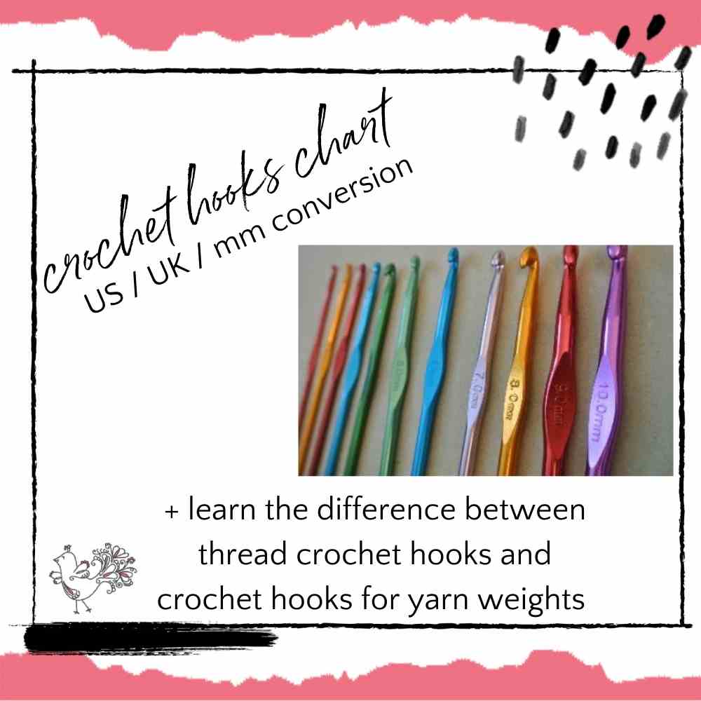 Yarn Weight System & Crochet Hook Sizes Conversion  Crochet hook sizes  chart, Crochet hooks, Crochet size