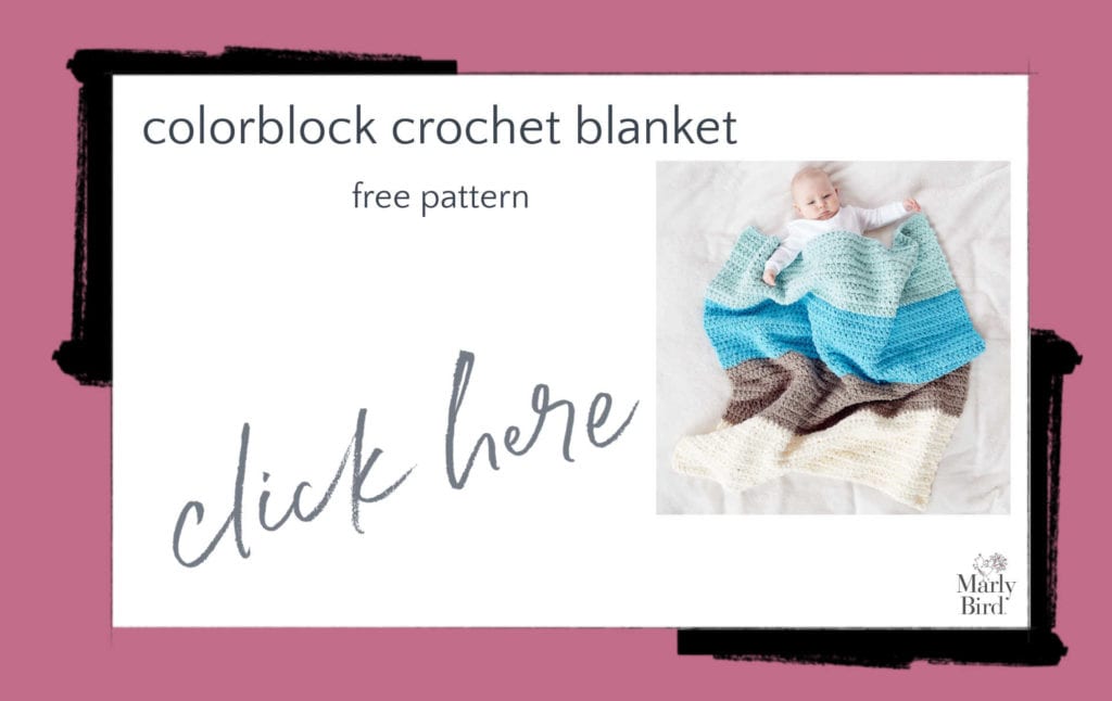 Colorblock Crochet Blanket Free Crochet Pattern