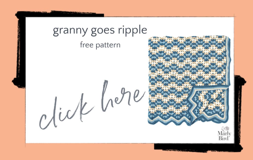 Granny Goes Ripple Blanket Free Crochet Pattern