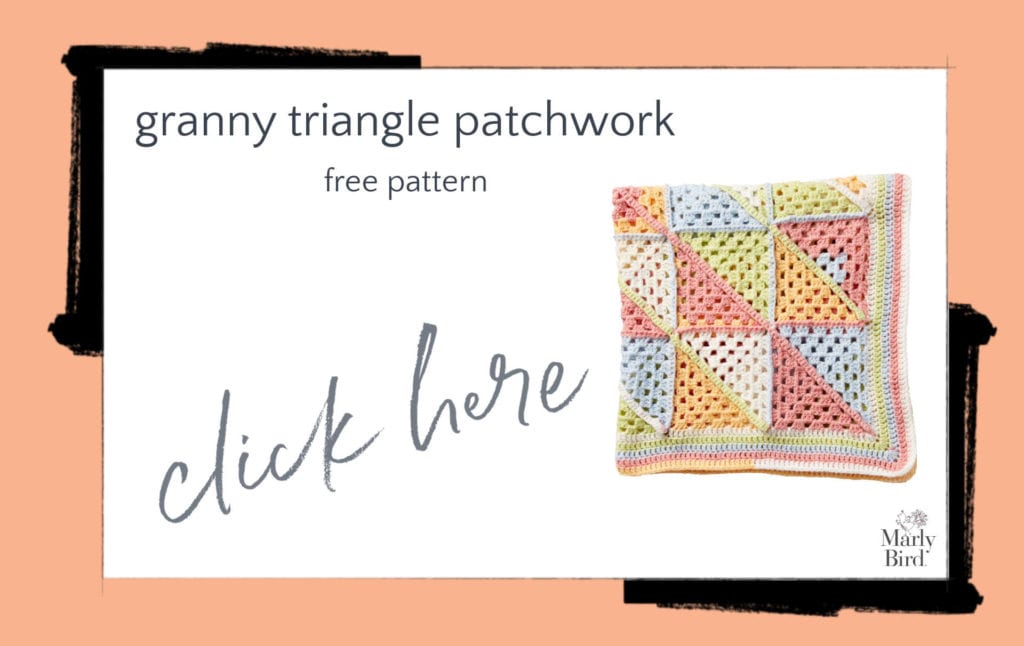 Granny Triangle Patchwork Free Crochet Pattern