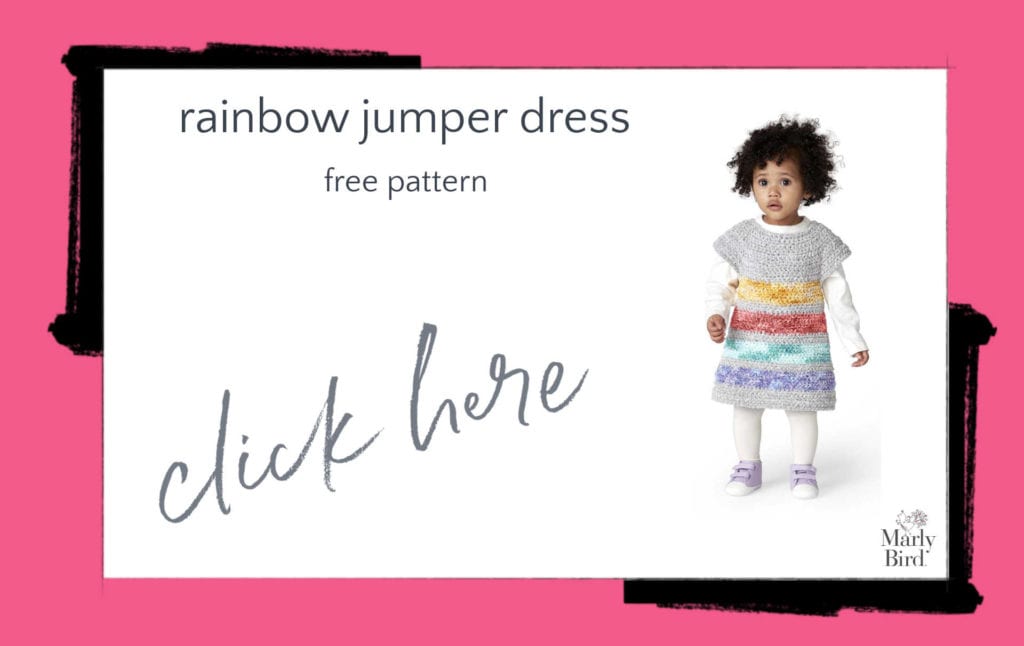 Crochet Rainbow Jumper Dress Free Crochet Pattern