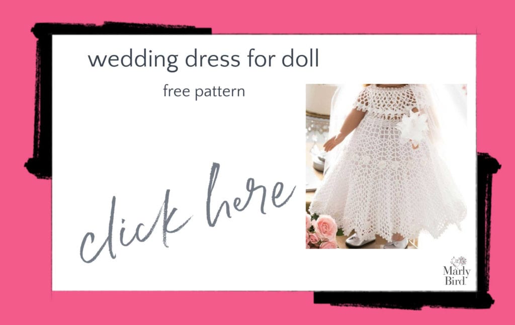 Wedding Dress for Doll Free Crochet Pattern
