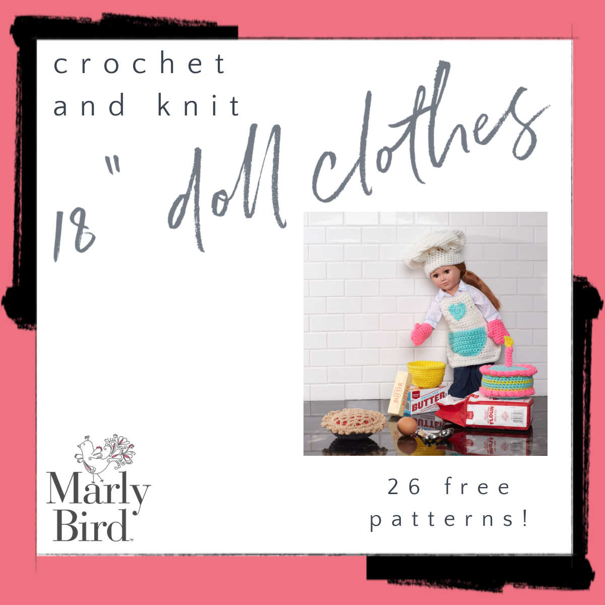 26 Free Knit and Crochet 18" Doll Clothes & Accessories