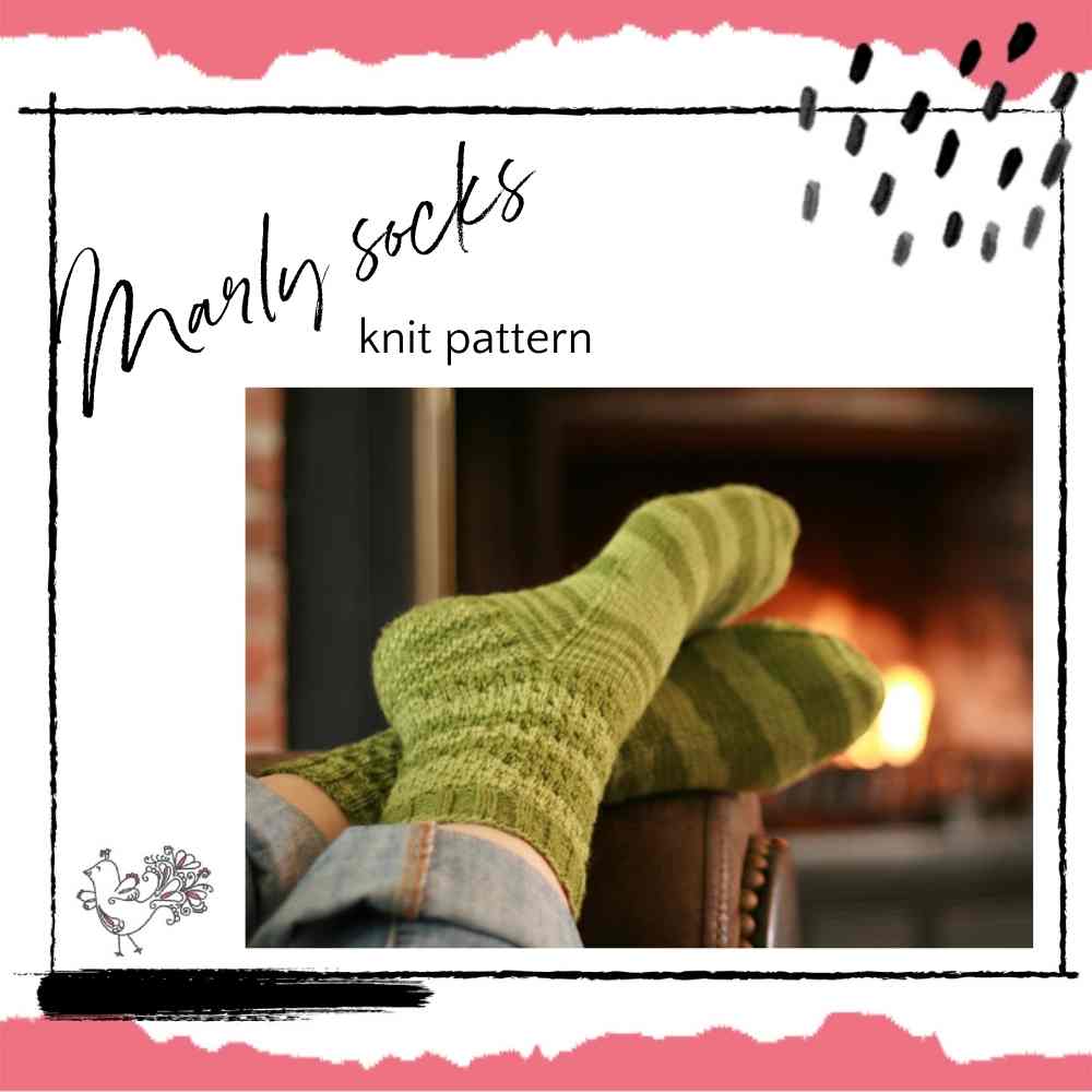Marly Bird knit socks pattern