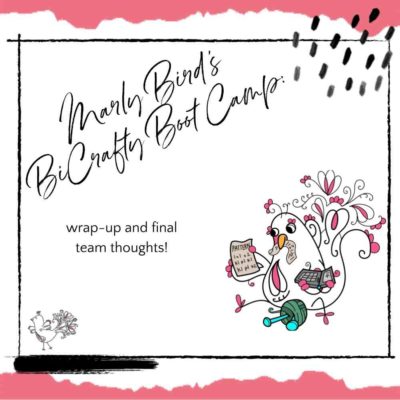 “I Learned To Knit”: Wrap-Up Reflections on BiCrafty Bootcamp from the Marly Bird Team