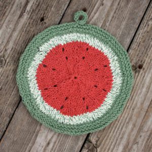 Watermelon Dishcloth Free Knitting Pattern