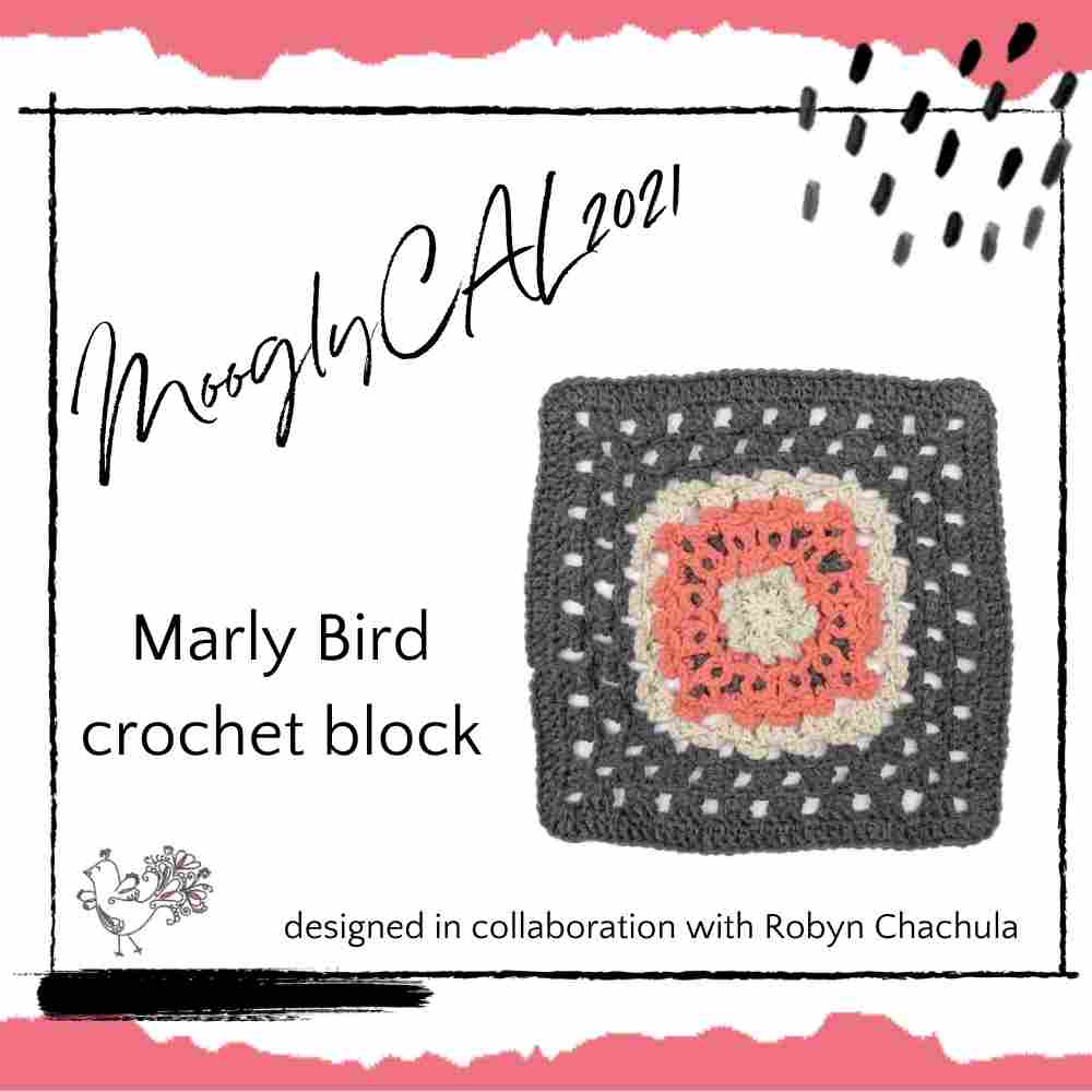 MooglyCAL2021 Marly Bird Crochet Block