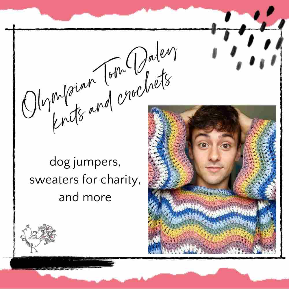 Olympian Tom Daley knits and crochets