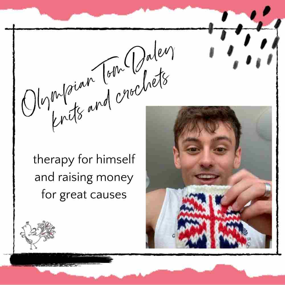 Olympic diver Tom Daley knits and crochets