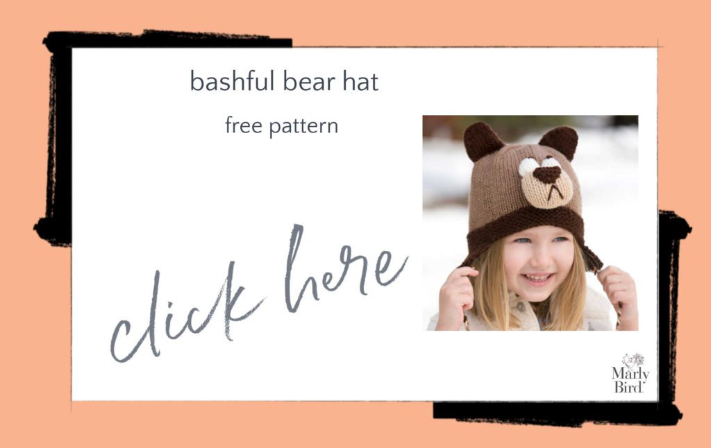 Bashful Bear Hat Free Knitting Pattern