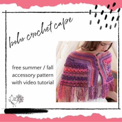Boho Crochet Cape Free Pattern – Perfect for Late Summer and Early Fall Accessorizing