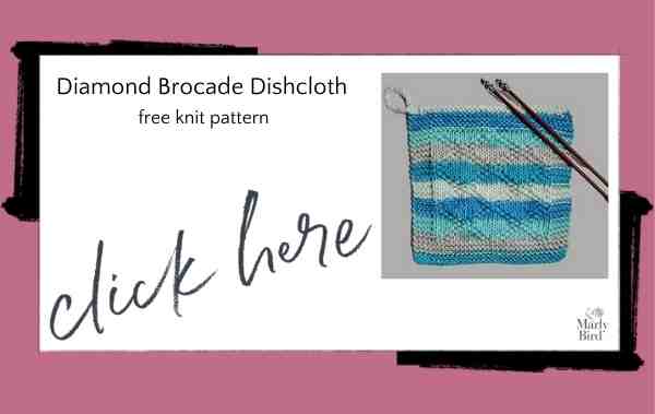 diamond knit dishcloth free pattern