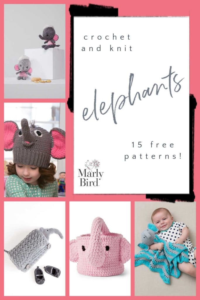 15 Knit and Crochet Elephant Projects