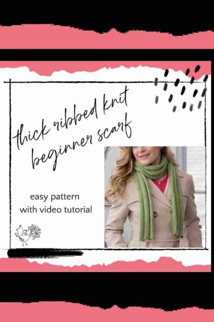 how to knit ribbed scarf with Marly Bird