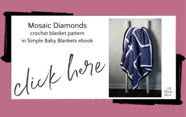 mosaic diamonds crochet blanket pattern