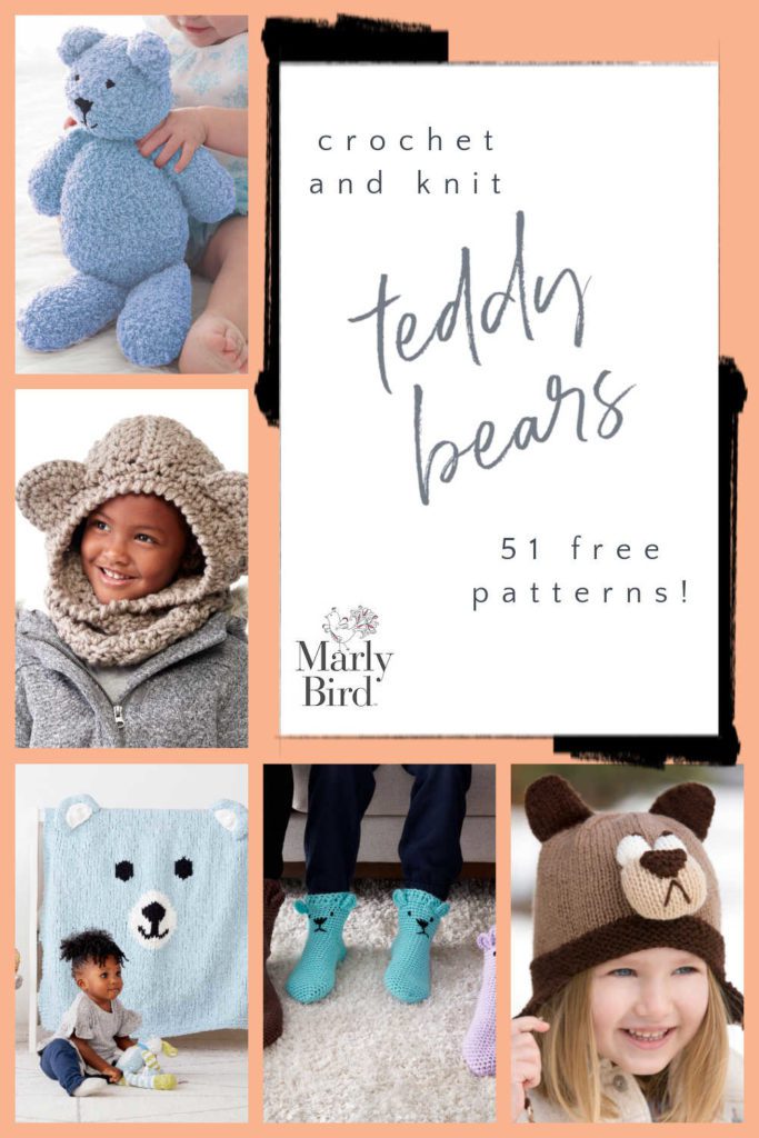 51 Free Teddy Bear Crochet and Knit Projects