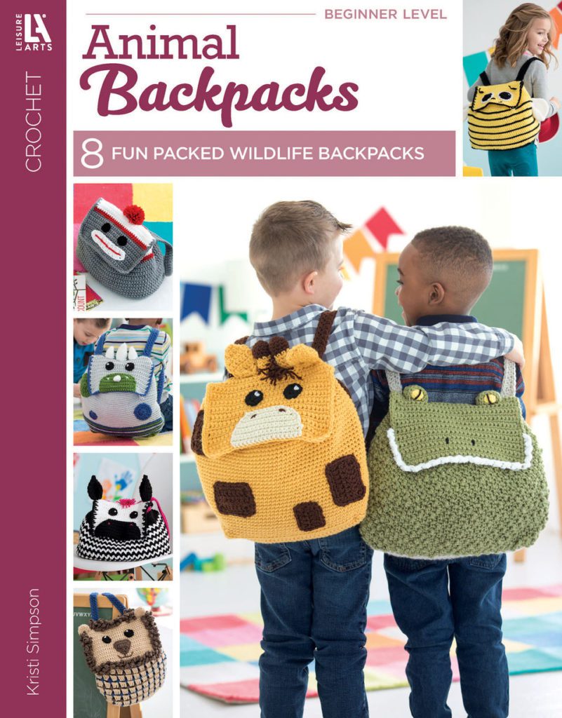 animal backpacks crochet book