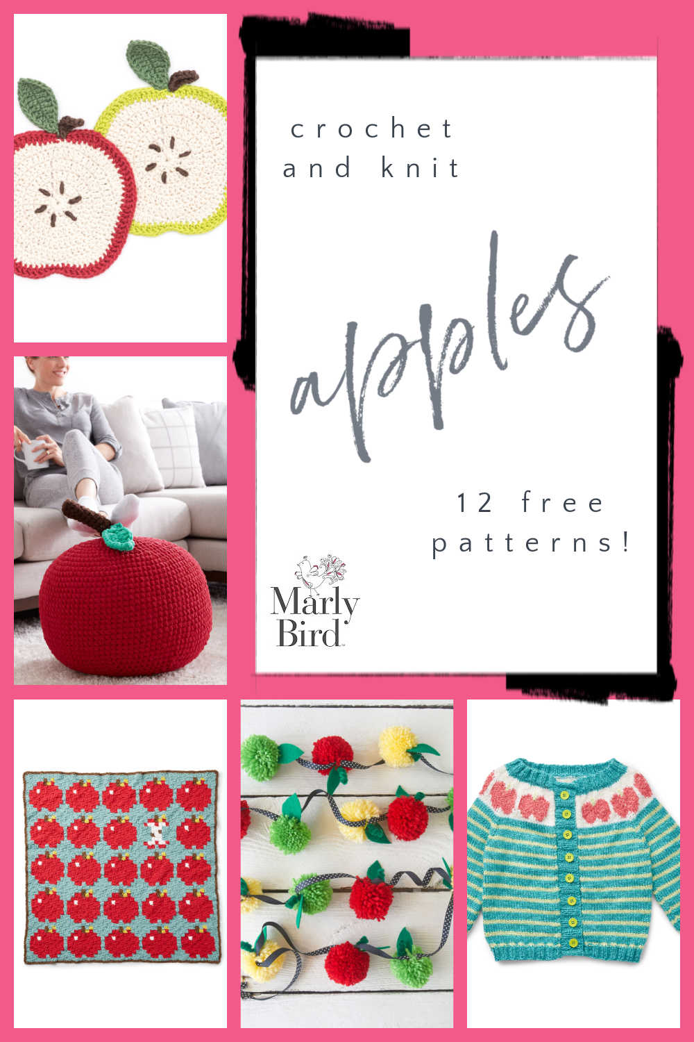 12 Free Apple Projects to Knit and Crochet Marly Bird