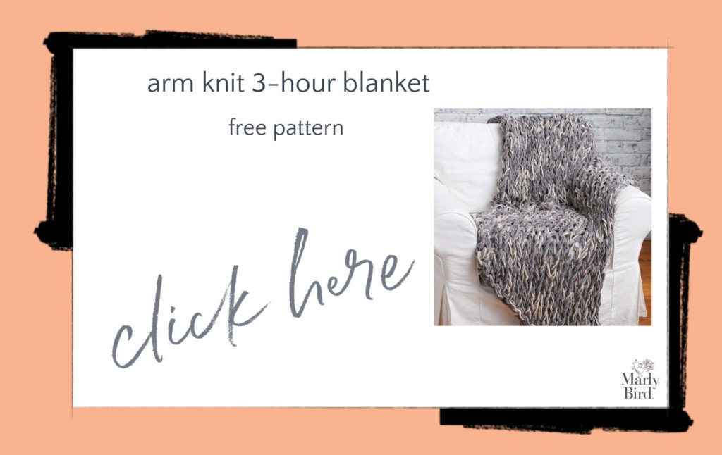 Arm Knit 3-Hour Blanket Free Knitting Pattern