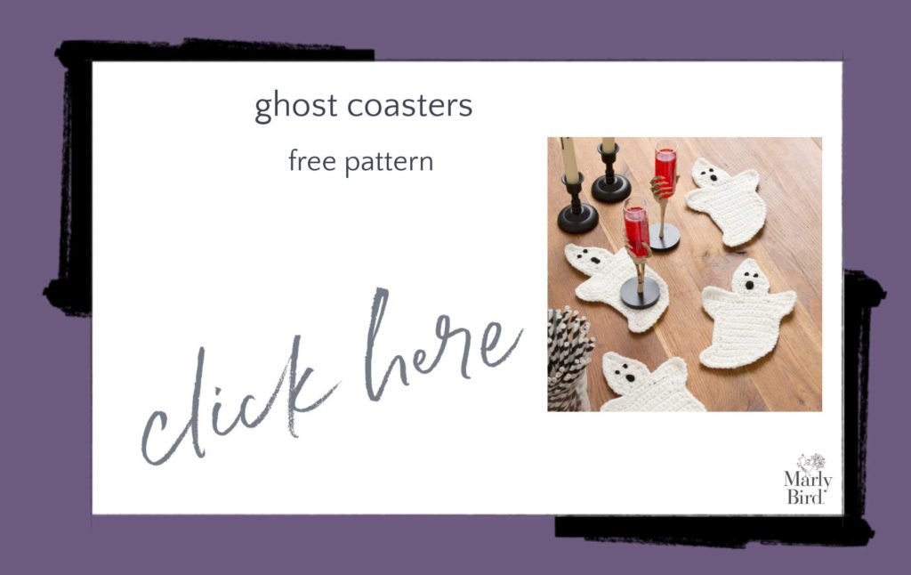 Ghost Coasters Free Crochet Pattern