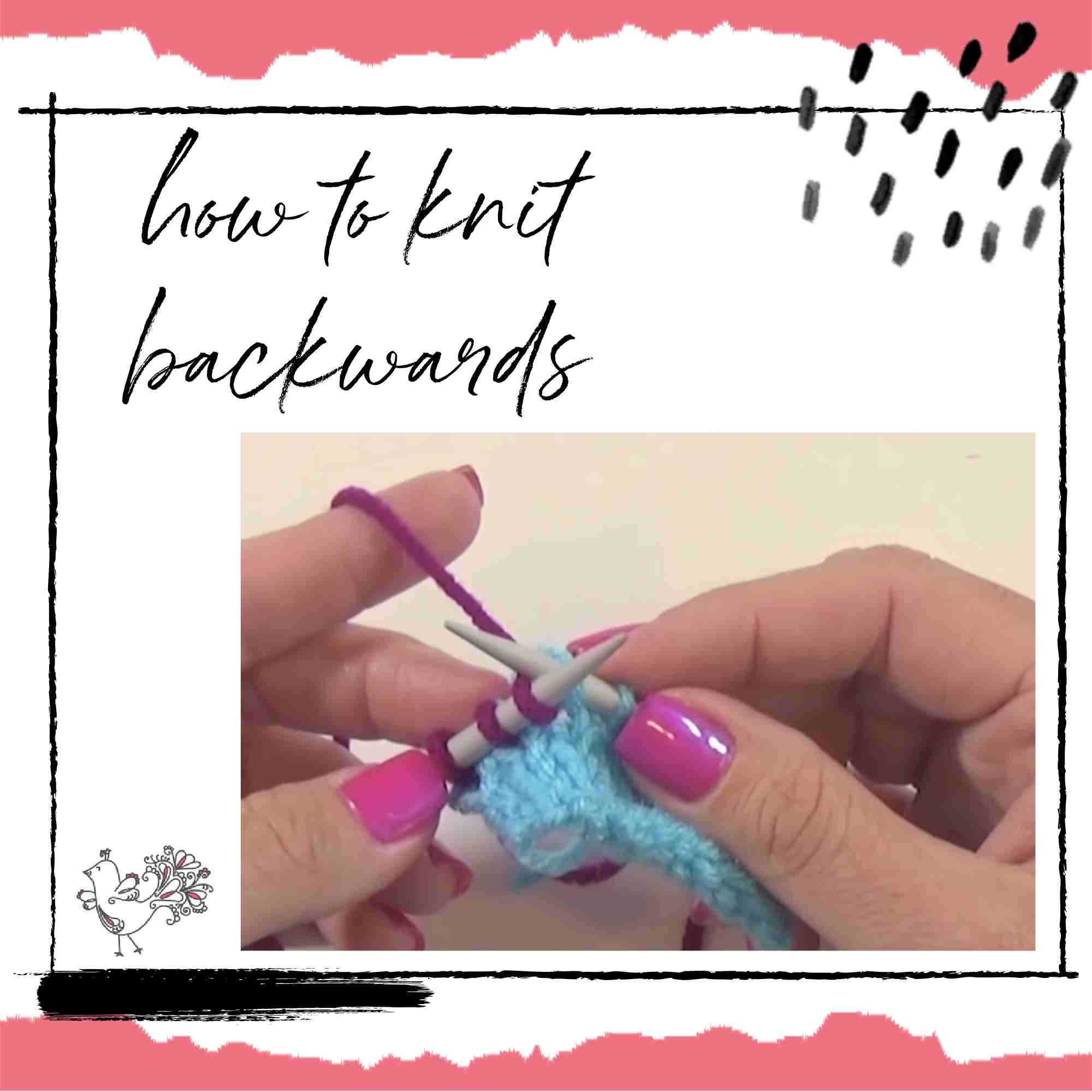 how to knit backwards
