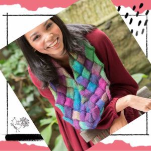 knit entrelac cowl pattern