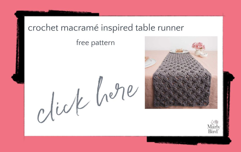 Crochet Macramé Inspired Table Runner​ Free Crochet Pattern