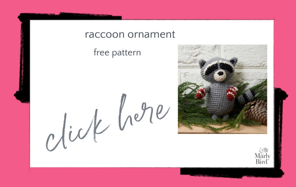 Raccoon Ornament Free Crochet Pattern