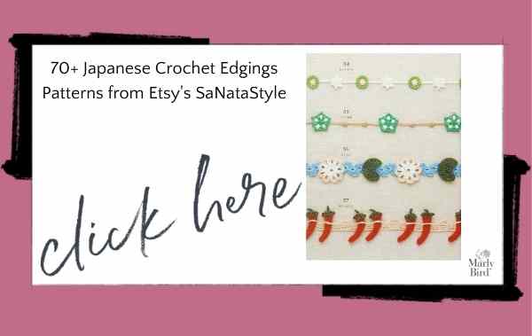 70+ Japanese Crochet Edgings Patterns from SaNataStyle
