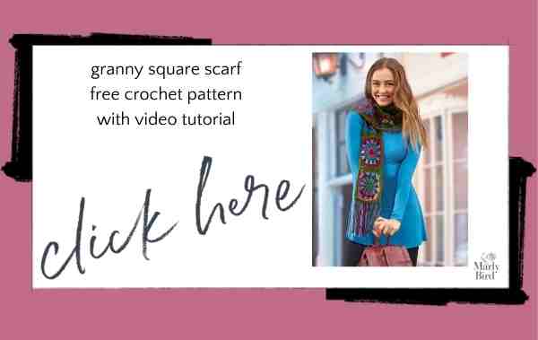 Granny Square Scarf Free Crochet Pattern