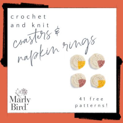 41 Free Knit and Crochet Coaster and Napkin Ring Patterns