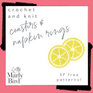 37 Free Knit and Crochet Coaster and Napkin Ring Patterns
