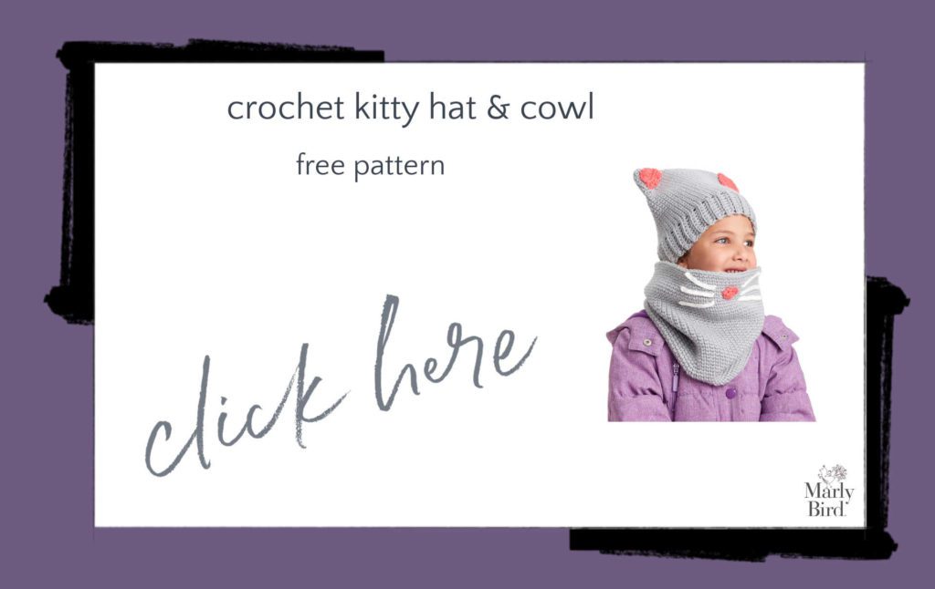 Crochet Kitty Hat & Cowl Set Free Crochet Pattern