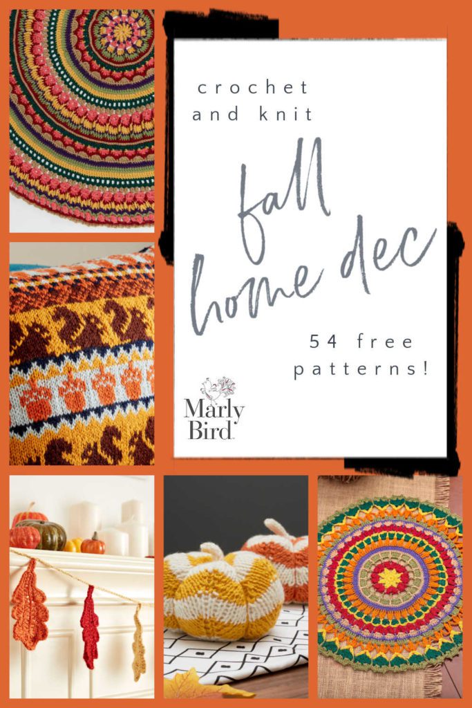 54 FREE Fall Home Decor Crochet and Knit Patterns