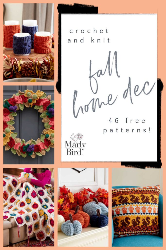 46 FREE Fall Home Decor Crochet and Knit Patterns